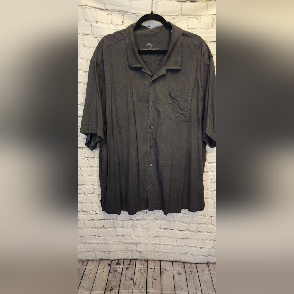 Tommy Bahama Charcoal Button-Down Shirt